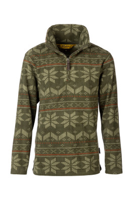 Kelk Kids Overhead Fair Isle Fleece - Olive