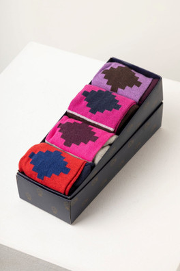 Womens Socks Gift Box - Polo Navy