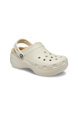 Female Classic Platform Lined Clog - Bone