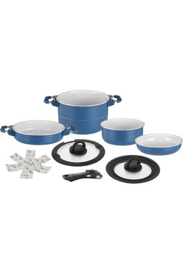 Carezza Magnetogrip 7 Piece Saucepan Set 22cm - Blue