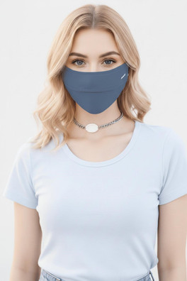 Sun Protection UV Face Mask for Female - Gray Blue