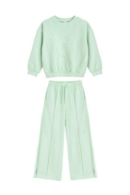 Daisy Graphic Loungewear Kids Set - Green