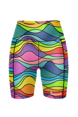 Womens Wiggle & Wave Fitted Shorts - Wiggle & Wave