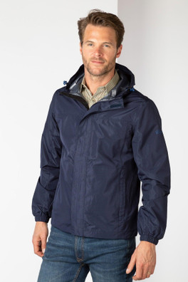 Mens Waterproof Pack and Go Jacket - Navy