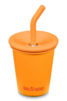 Kid's Cup with Straw -  295ml - Flame Orange