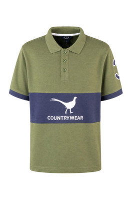 Byland II Boys Polo Shirt - Olive/Navy