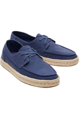 Cabo Heritage Mens Contrast Detail Espadrilles - Cadet Blue