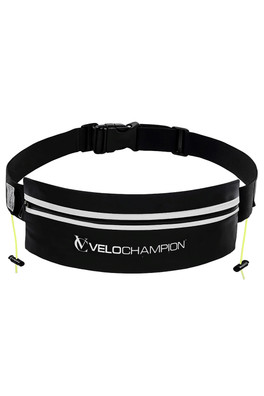 Reflective Running Belt Waist Pack - Black