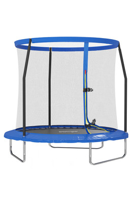 8ft Outdoor Trampoline with Safety Net - Blue