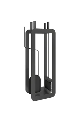 5PCS Metal Fireplace Accessories Set - Black