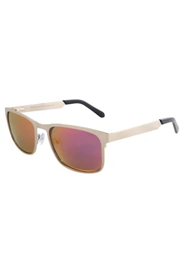 Shagreen Unisex Polarized Sunglasses - Gold/Polar Red Mirror