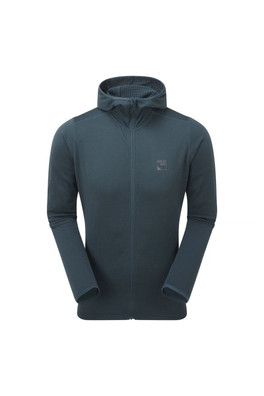 Mens Soft Fleece Top Hoody with Full Zip - Blue