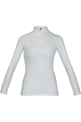 Eltar Womens Quarter Zip Base Layer Top - White