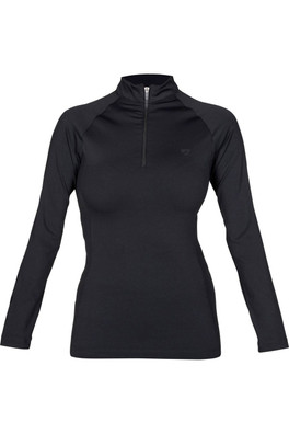 Eltar Womens Quarter Zip Base Layer Top - Black