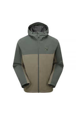 Mens Lightweight Waterproof Half-Zip Hiking Jacket - Brown