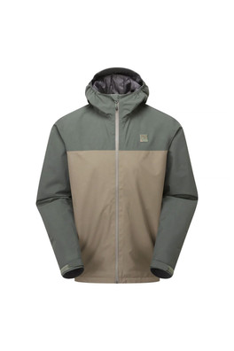 Mens Waterproof Hooded Windproof Rain Jacket - Brown