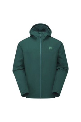 Mens Waterproof Hooded Windproof Rain Jacket - Dark Green