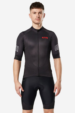 Essential Men's Short Sleeve Cycling Jersey - Black