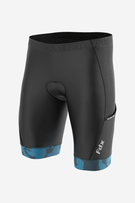 All Day Men's Cycling Shorts with Pockets - Black/Blue
