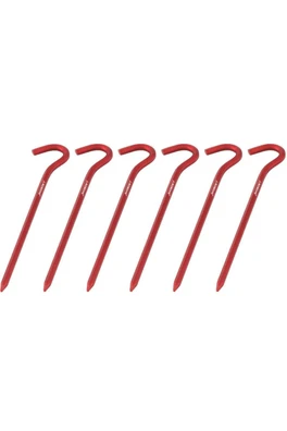 Hexagon Stake Tent Peg (Pack of 6) - Red