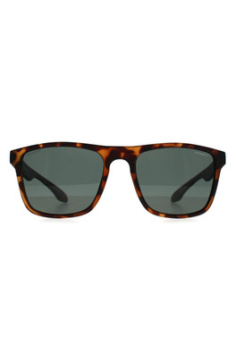 Chagos Rectangle Mens Sunglasses - Brown / Green Polarised