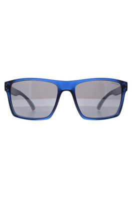 Kobe Square Unisex Sunglasses - Blue / Silver Mirrored