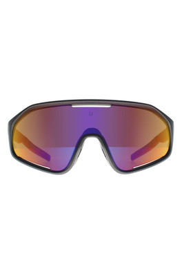 Shifter Shield Unisex Sunglasses - Matte Titanium / Purple