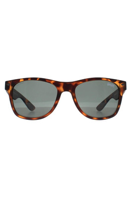 Alfie Rectangle Unisex Sunglasses - Havana / Green