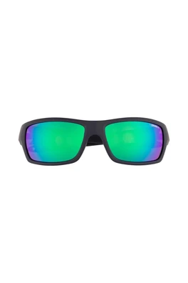 ONS Barrel 2.0 Wrap Mens Sunglasses - Matte Navy / Green Polarised