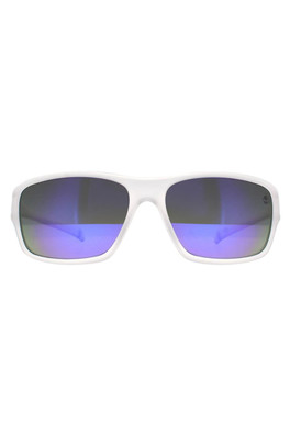 TB00017 Wrap Mens Sunglasses - Crystal / Grey Polarised