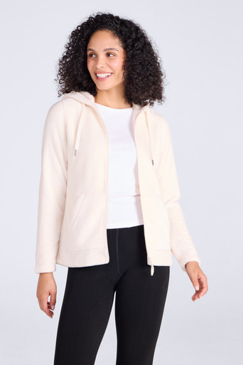 Snaggle Womens Hooded Fleece - Cream