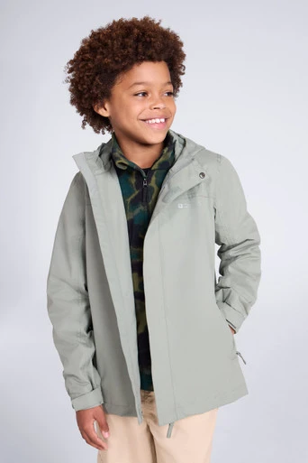 Solar Kids Waterproof Jacket - Dark Green