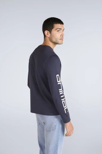 Tommy Mens Long Sleeve Tee - Dark Blue