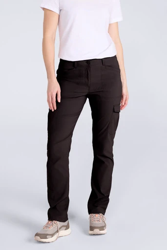 Womens Stretch Cargo Pants - Black