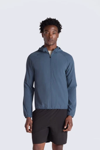 Avenue Mens Lightweight Hooded Jacket - Petrol