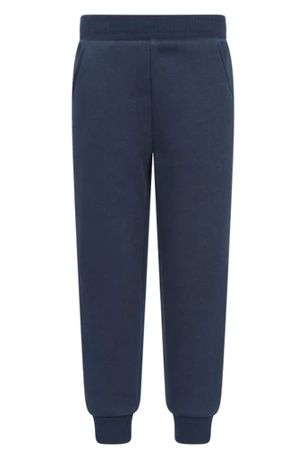 Dalton Fur Lined Kids Joggers - Navy