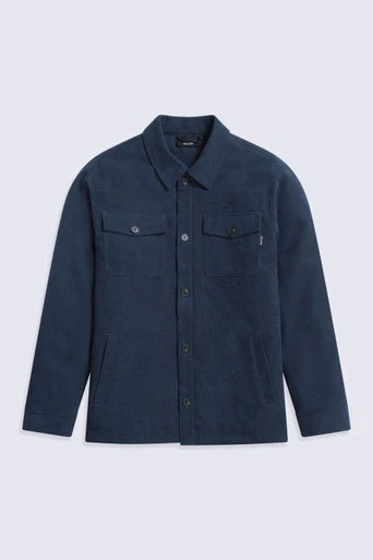 Timber Mens Cord Fleece Lined Shirt - Navy
