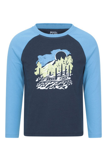 Circle Valley Kids Long Sleeve Graphic Tee - Navy