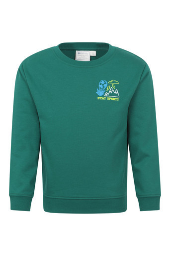 Kids Stay Sporty Crew Neck Sweatshirt - Green
