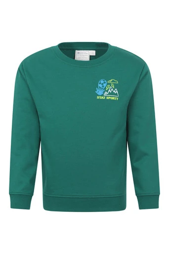 Kids Stay Sporty Crew Neck Sweatshirt - Green