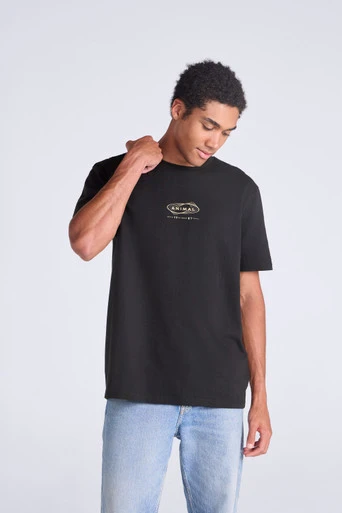 Chase Mens Graphic Relaxed T-Shirt - Black
