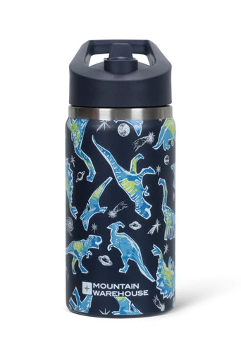 Bouteille isotherme pour enfants avec paille - 360 ml - Bleu Marine