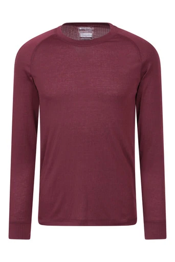 Talus Mens Base Layer Top - Burgundy