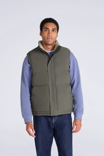 Fistral Mens Padded Gilet - Dark Khaki