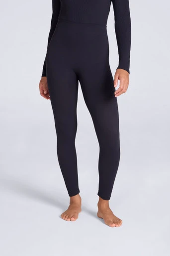 Pantalon côtelé sans coutures pour femme Carmel - Noir