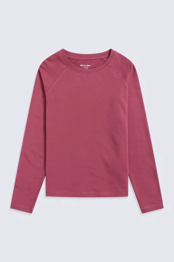 Blaze Kids TechTherm Long Sleeve Top - Burgundy