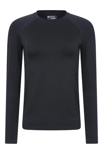 Active Seamless Women’s TechTherm Base Layer Long Sleeve Top - Black