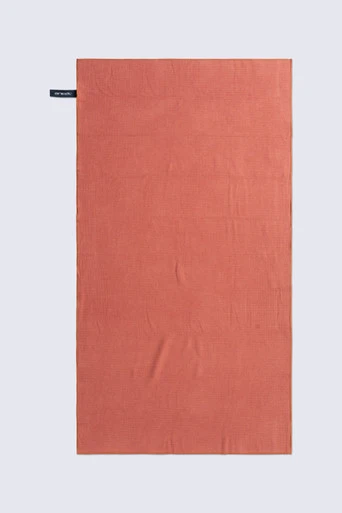 Waffle Microfibre Travel Towel 130 x 70cm - Rust