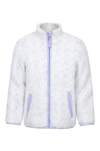 Confetti Full Zip Borg Fleece Kids - Lilac