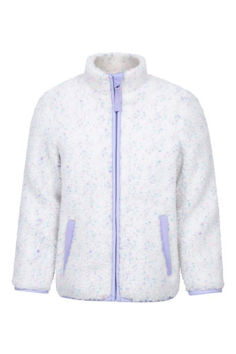 Confetti Full Zip Borg Fleece Kids - Lilac